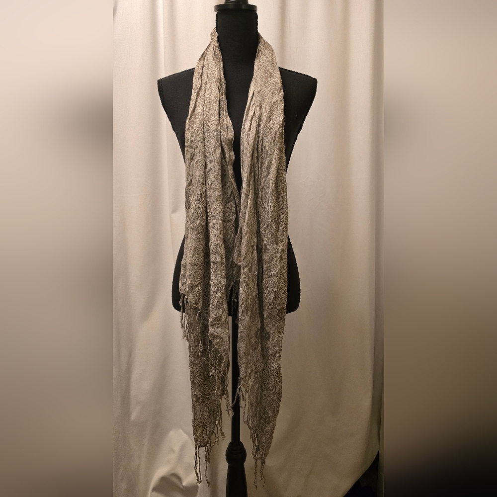 Liz Claiborne Olive Green Paisley Scarf